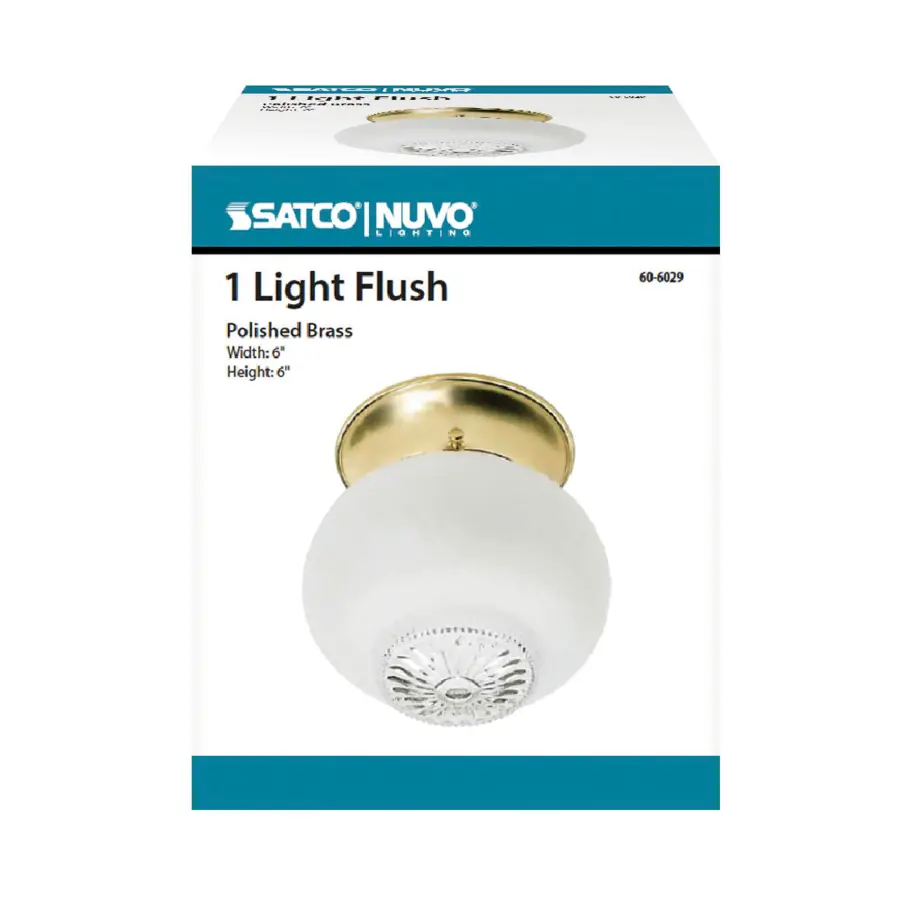 6-Inch Clear Glass Flush Mount Ceiling Light - Image 2