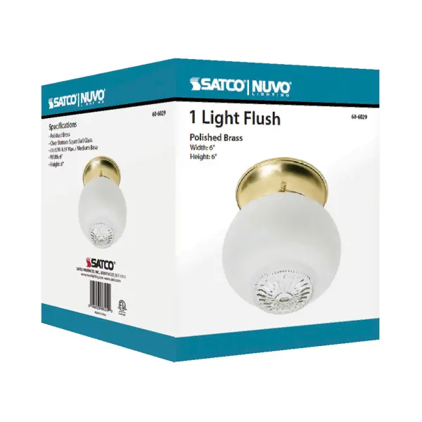 6-Inch Clear Glass Flush Mount Ceiling Light - Image 4