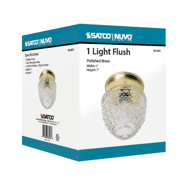 Clear Pineapple Glass Flush Mount Ceiling Light - Image 4