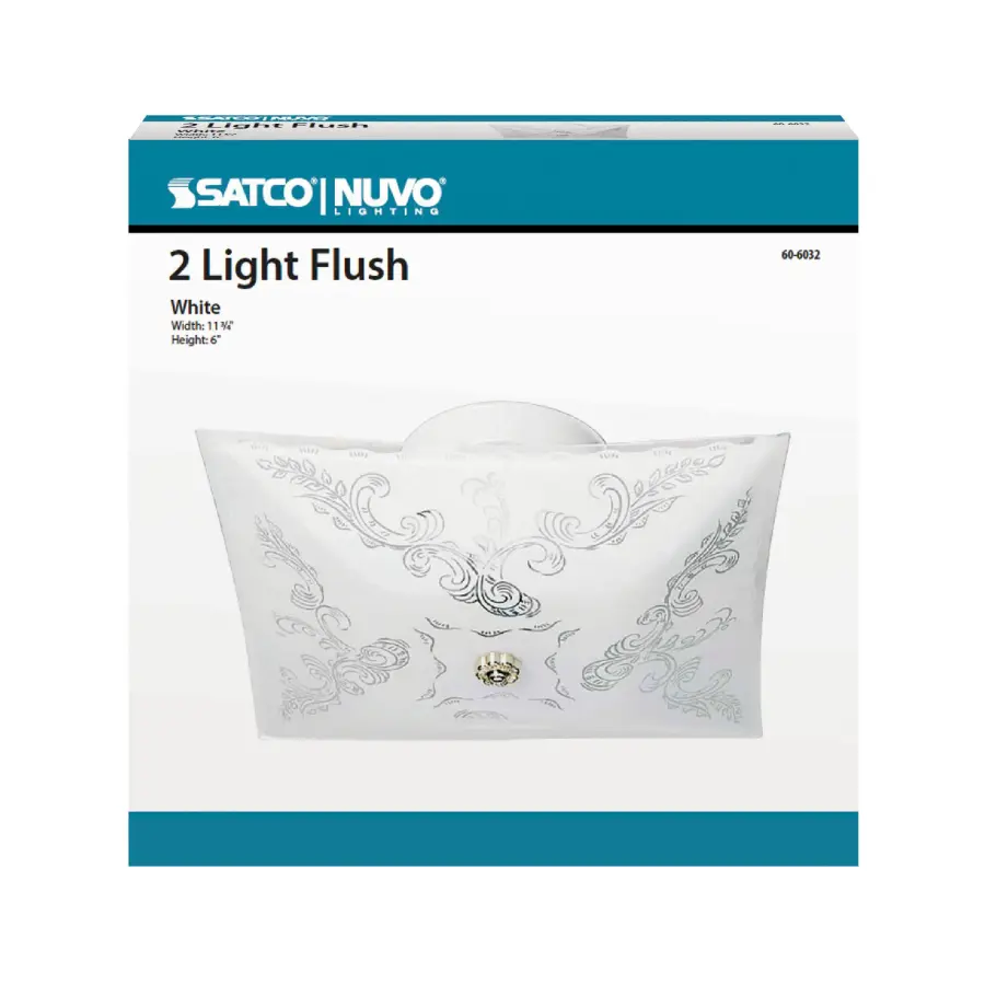 Square Floral Flush Mount Ceiling Light - Image 2