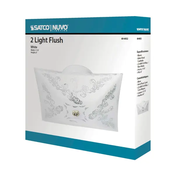 Square Floral Flush Mount Ceiling Light - Image 3