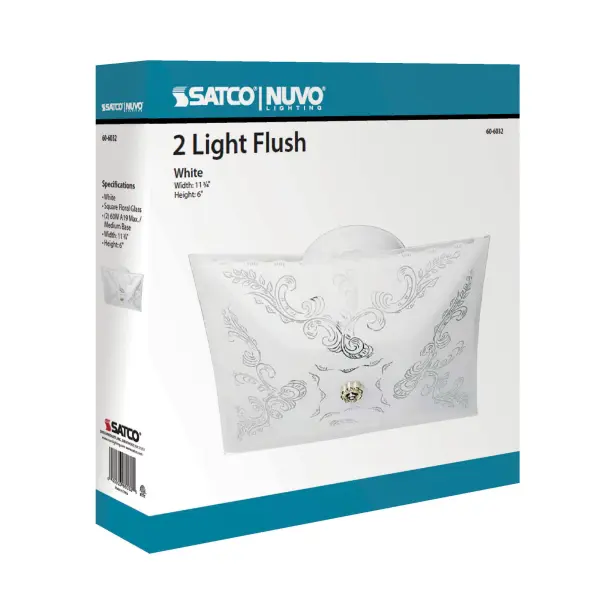 Square Floral Flush Mount Ceiling Light - Image 4