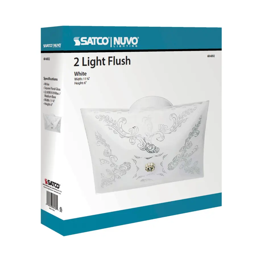 Square Floral Flush Mount Ceiling Light - Image 4