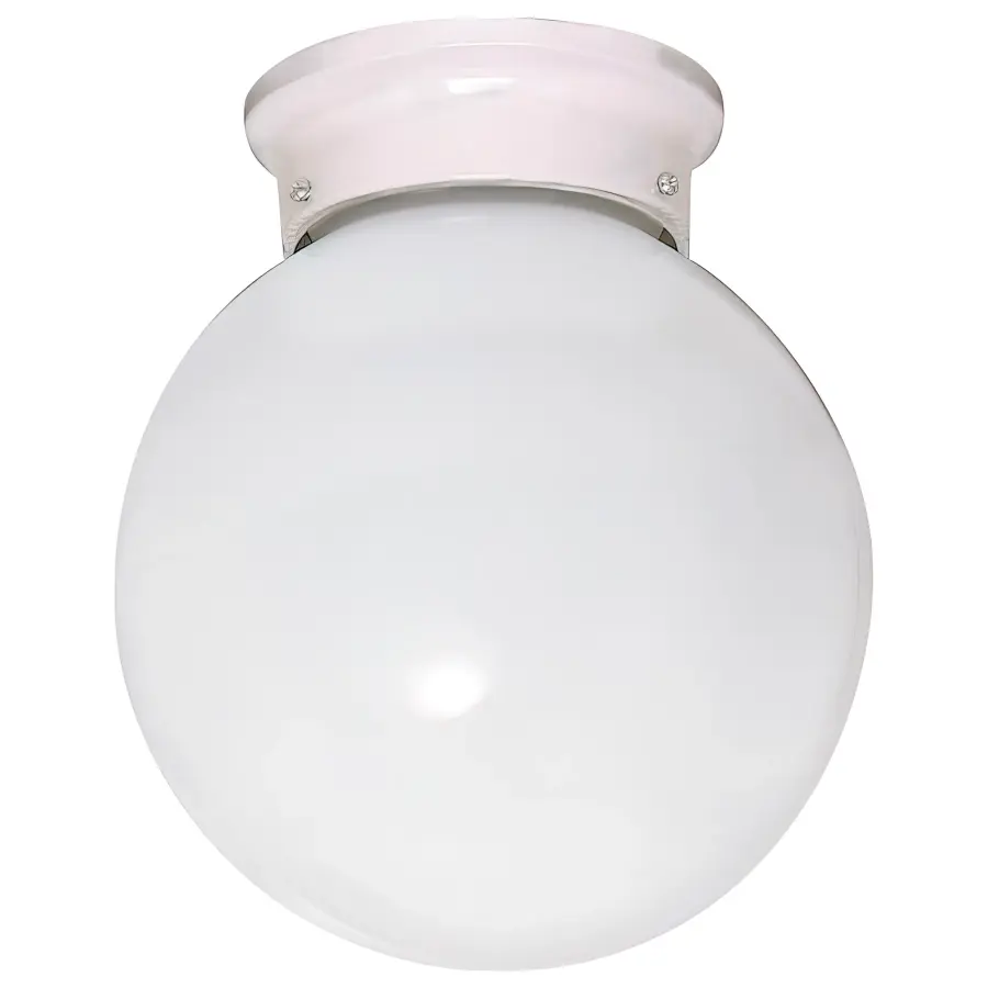 6-Inch White Ball Ceiling Light - Image 1