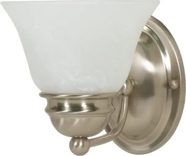 Empire 1-Light Vanity with Alabaster Glass Bell Shade - Image 1