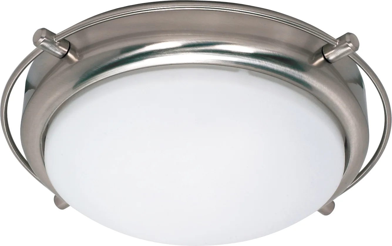 Polaris 2-Light Flush Mount with Satin Frosted Glass