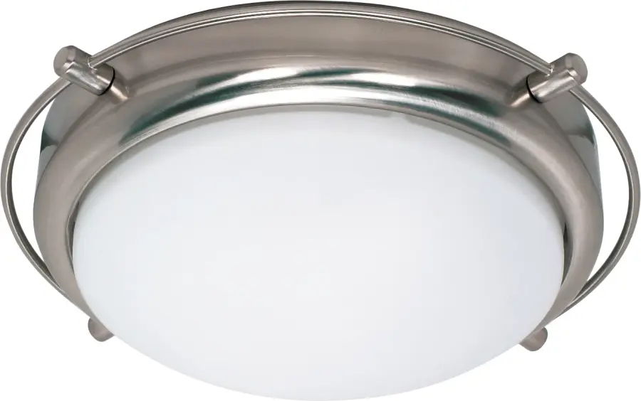 Polaris 2-Light Flush Mount with Satin Frosted Glass - Image 1