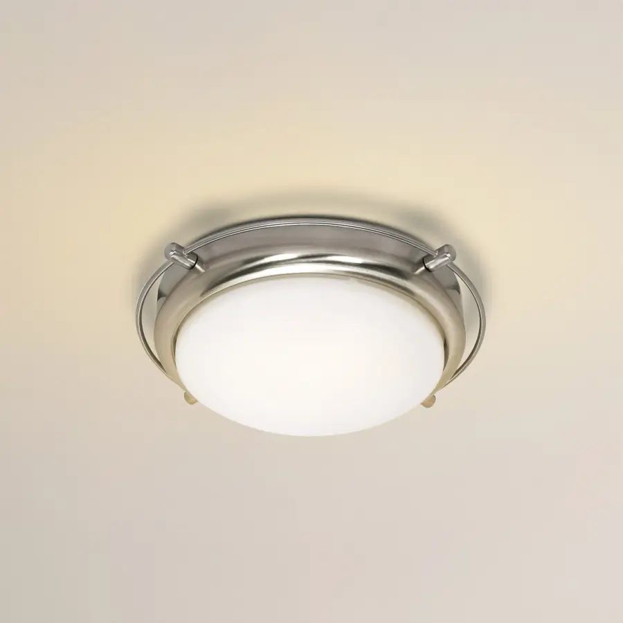 Polaris 2-Light Flush Mount with Satin Frosted Glass - Image 4