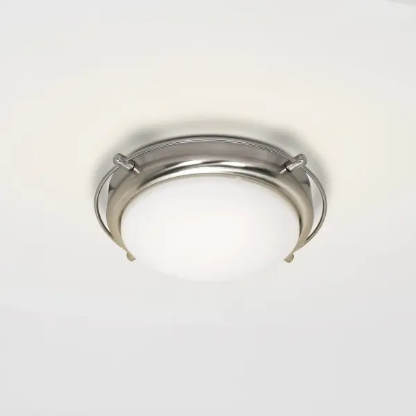 Polaris 2-Light Flush Mount with Satin Frosted Glass - Image 6