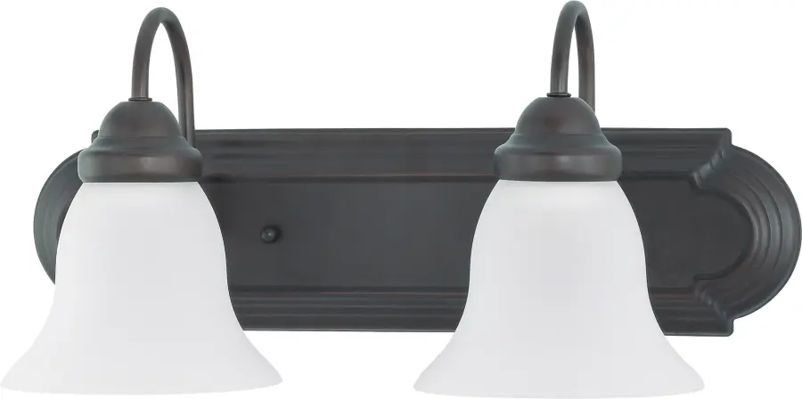 Ballerina 2-Light Vanity with Frosted White Glass - Image 1