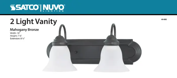 The Ballerina vanity light offers traditional styling with frosted white glass shades that provide even, flattering illumination. At 18 inches wide, it's perfectly sized for smaller vanities and powder rooms. - alternate view