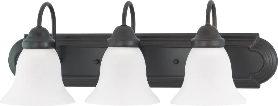 Ballerina 3-Light Vanity with Frosted White Glass - Image 1