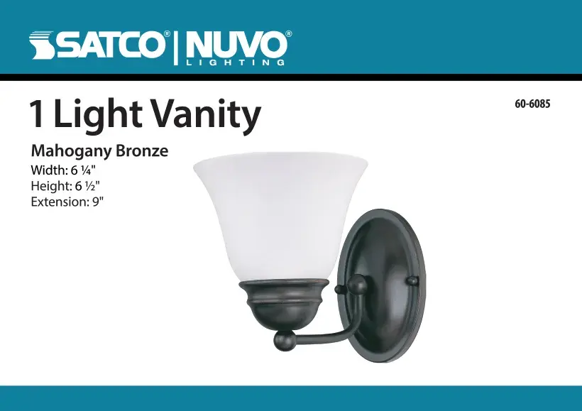 Empire 1-Light Vanity Sconce with Frosted White Glass - Image 2
