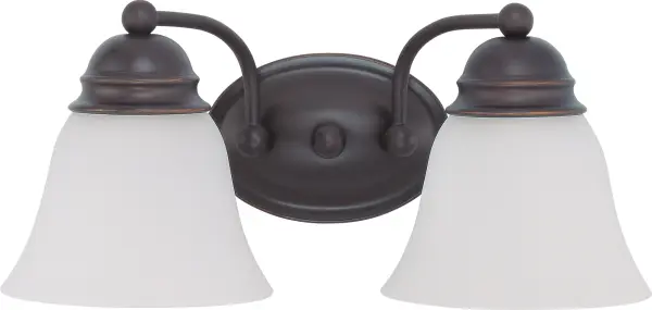 Empire 2-Light Vanity Light with Frosted White Glass - Image 1