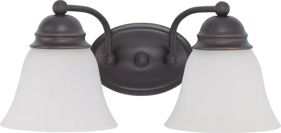 Empire 2-Light Vanity Light with Frosted White Glass - Image 1