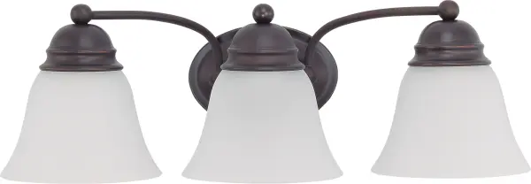 Empire 3-Light Vanity with Frosted White Glass - Image 1