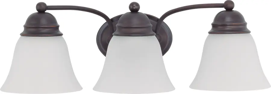 Empire 3-Light Vanity with Frosted White Glass - Image 1
