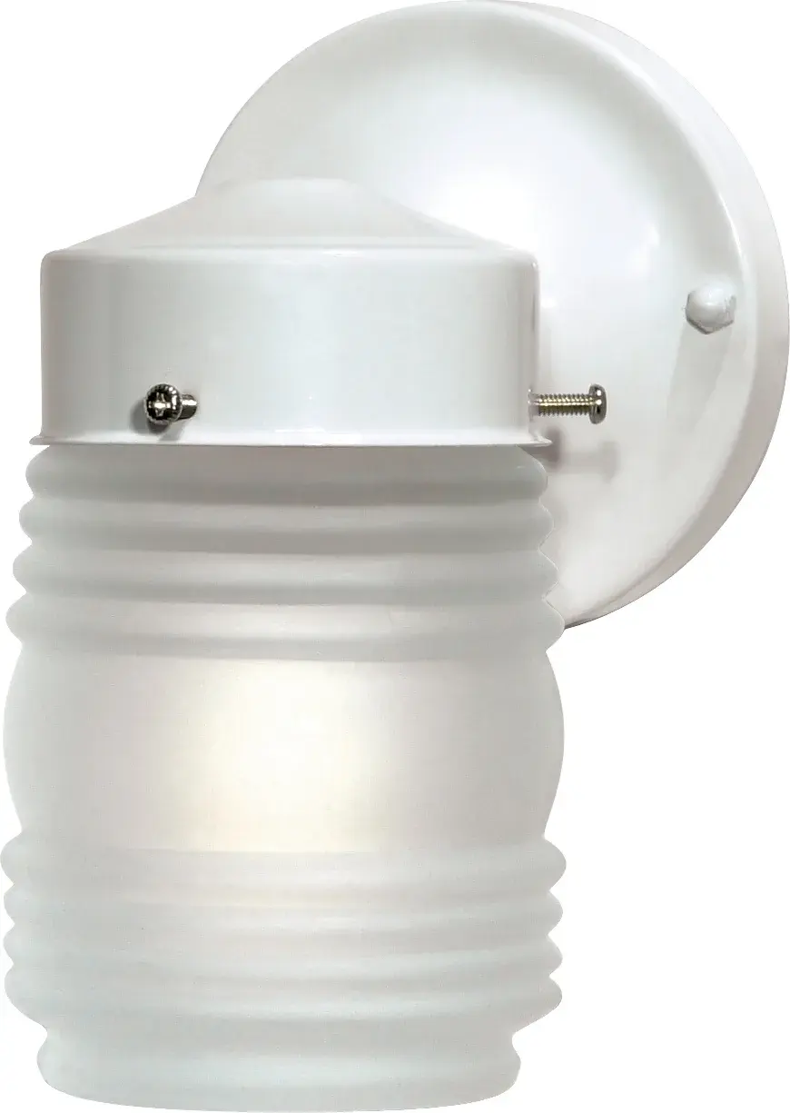 Charming Farmhouse Mason Jar Porch Light with Frosted Glass - Image 1