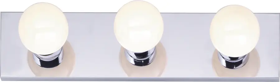 3-Light Chrome Vanity Strip Light - 18 Inch - Image 1