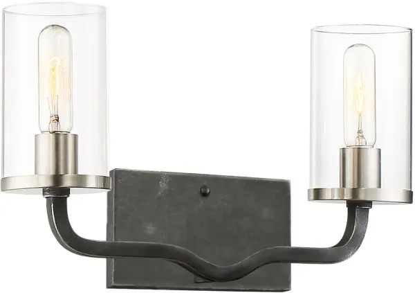 Elegant Two-Tone Vanity Light with Contemporary Appeal