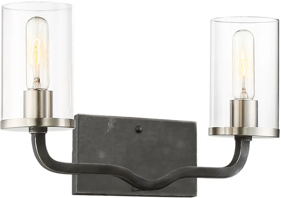 Elegant Two-Tone Vanity Light with Contemporary Appeal