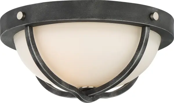 Sleek Contemporary Flush Mount with Elegant Two-Tone Finish - Image 1