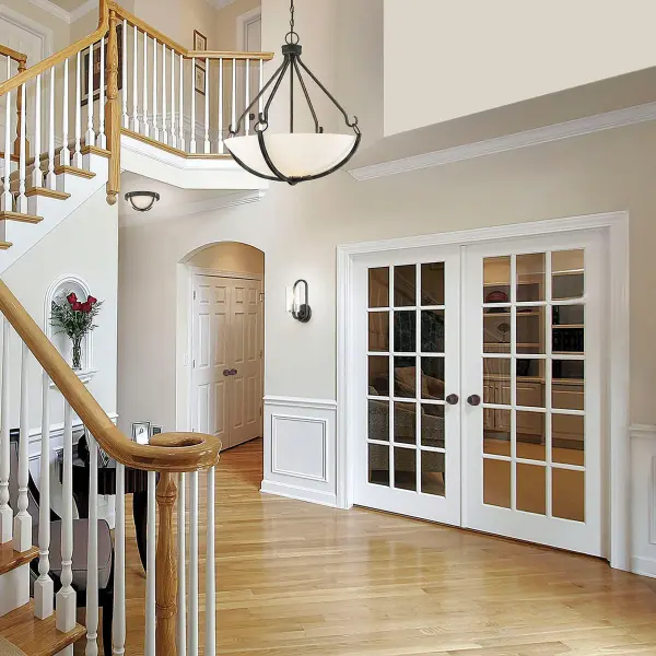 Sleek Contemporary Flush Mount with Elegant Two-Tone Finish - Image 2