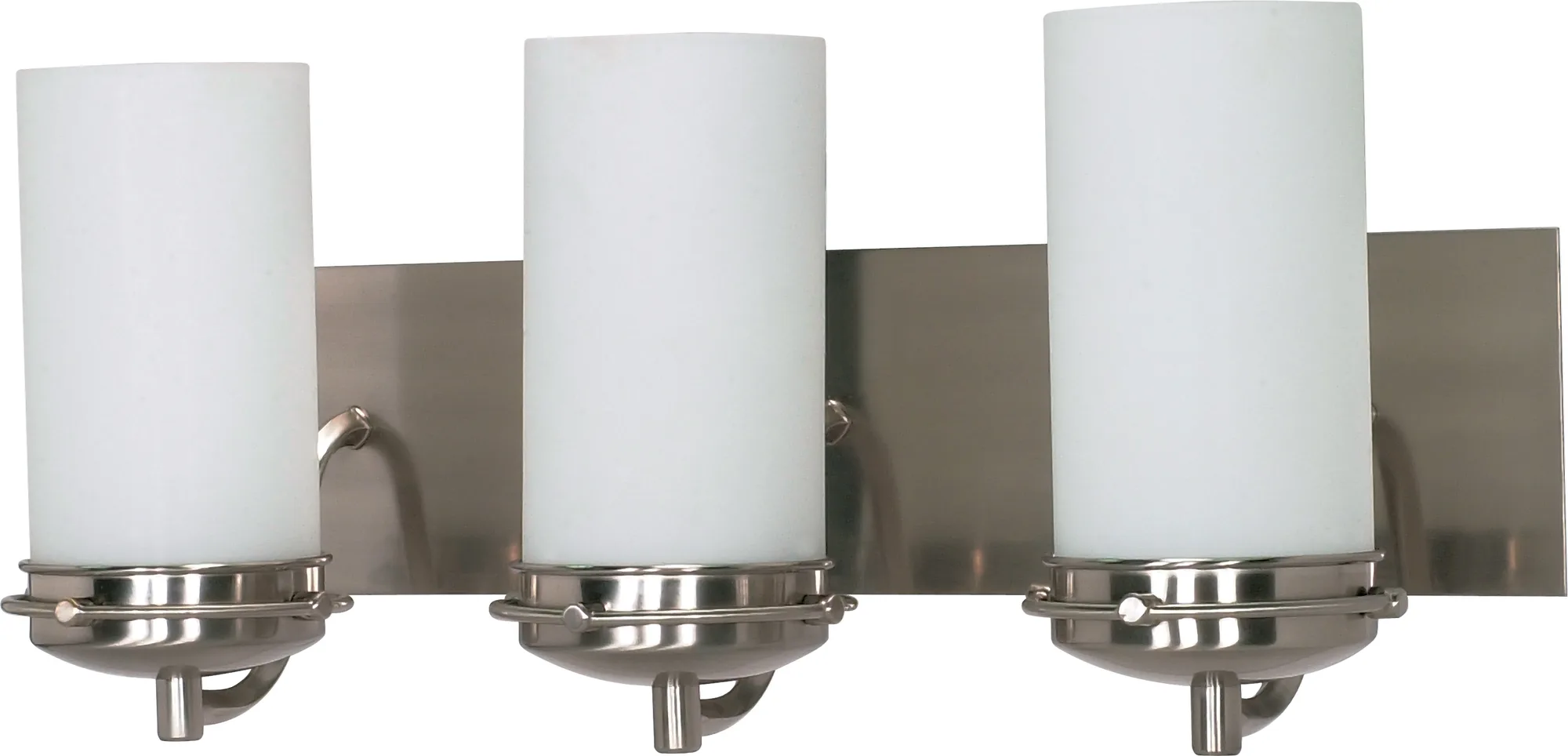 Polaris 3-Light Vanity Fixture with Satin Frosted Glass