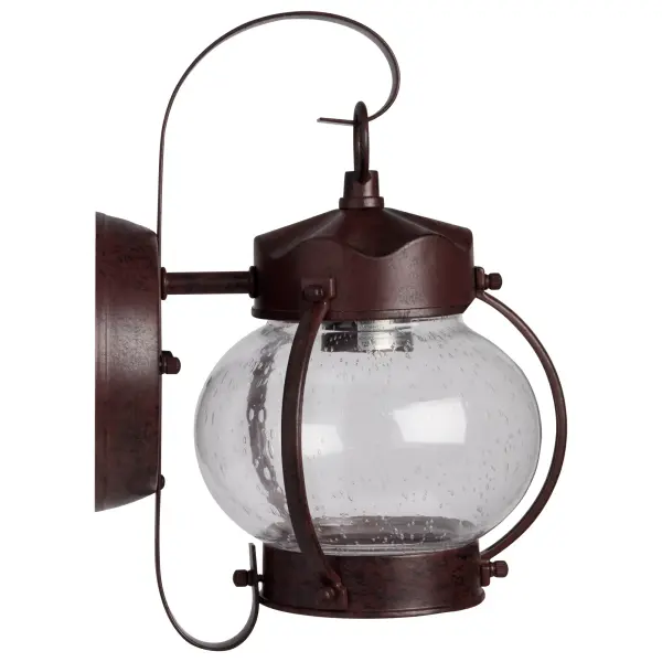 Onion Lantern 1-Light Outdoor Wall Sconce with Clear Seeded Glass - Image 4