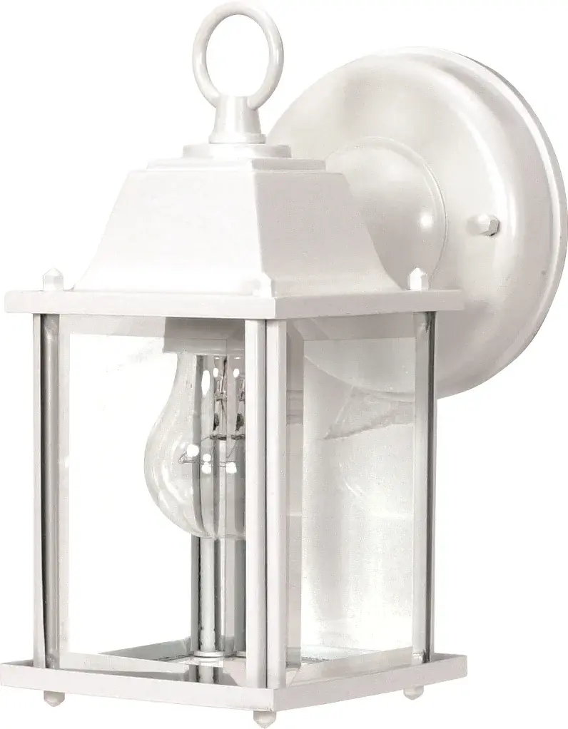 Affordable Classic Cube Lantern with Clean White Finish - Image 1
