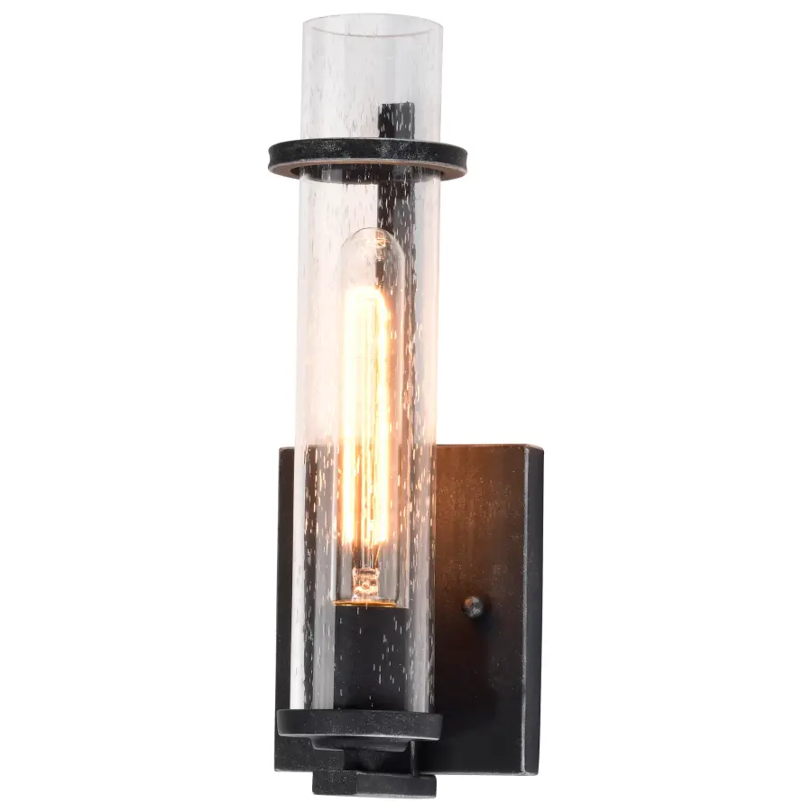 Donzi Single Light Vanity Fixture in Iron Black - Image 2