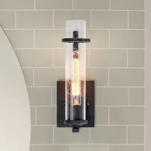 Donzi Single Light Vanity Fixture in Iron Black - Image 14