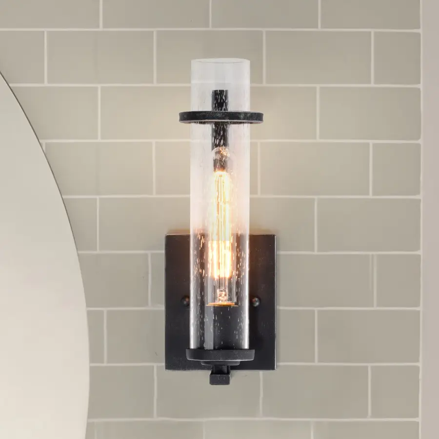 Donzi Single Light Vanity Fixture in Iron Black - Image 14