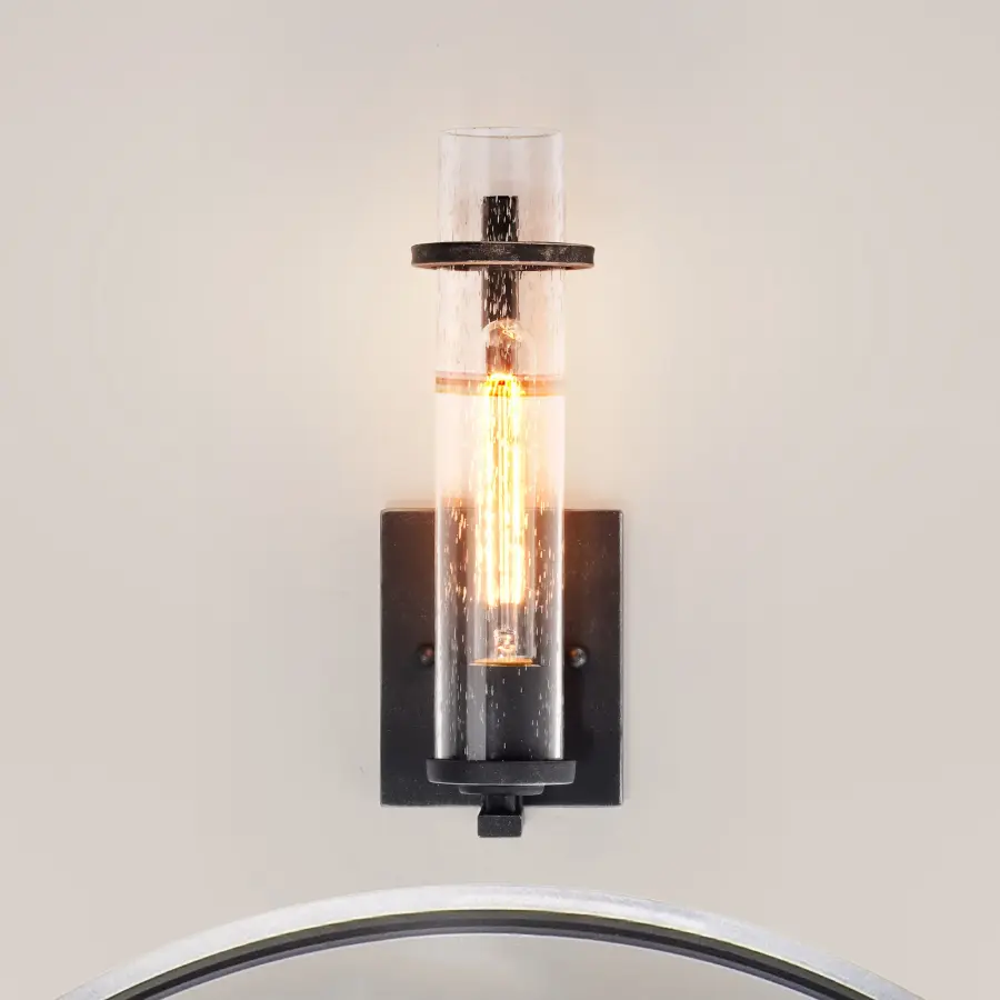 Donzi Single Light Vanity Fixture in Iron Black - Image 16