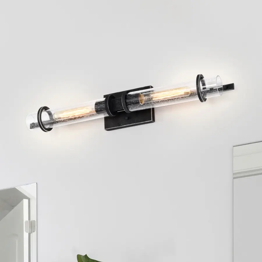 Donzi 2-Light Vanity Fixture in Iron Black - Image 9