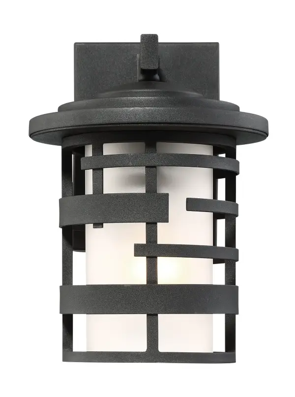 Lansing 10" Outdoor Wall Lantern with Etched Glass - Image 1