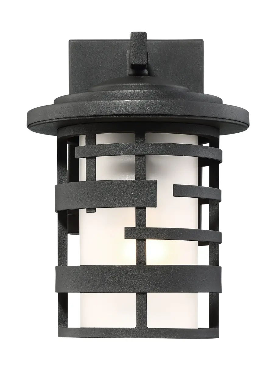 Lansing 10" Outdoor Wall Lantern with Etched Glass - Image 1