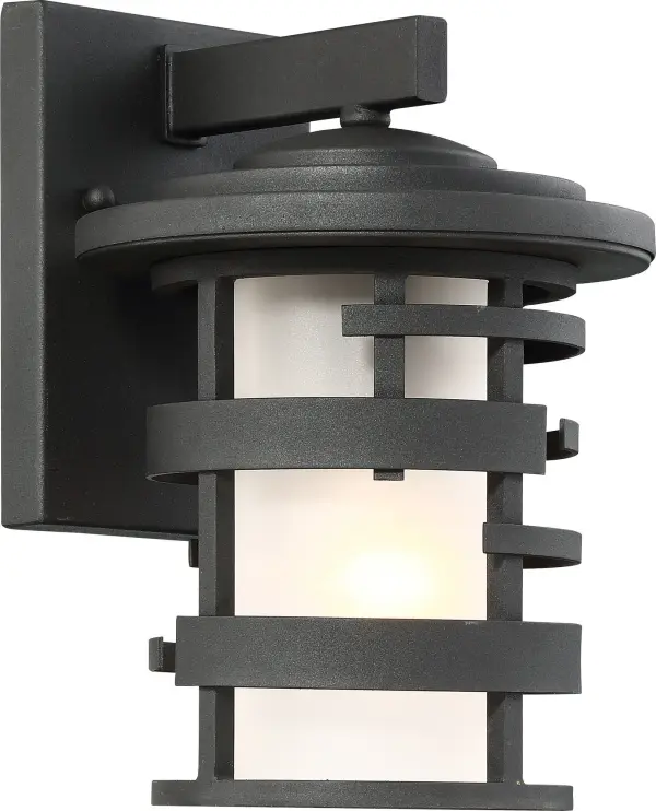 Lansing 10" Outdoor Wall Lantern with Etched Glass - Image 2