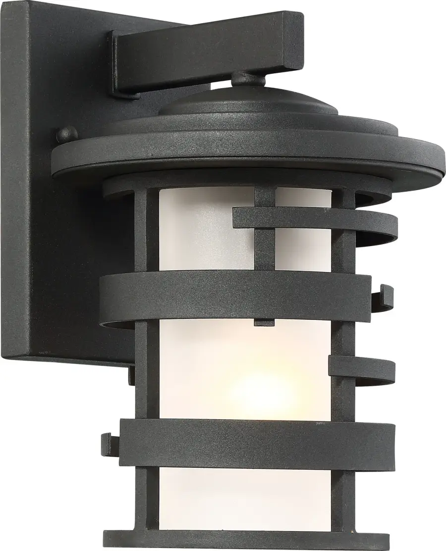 Lansing 10" Outdoor Wall Lantern with Etched Glass - Image 2
