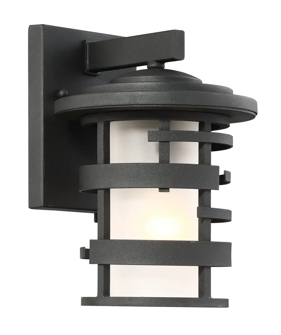 Lansing 10" Outdoor Wall Lantern with Etched Glass - Image 3