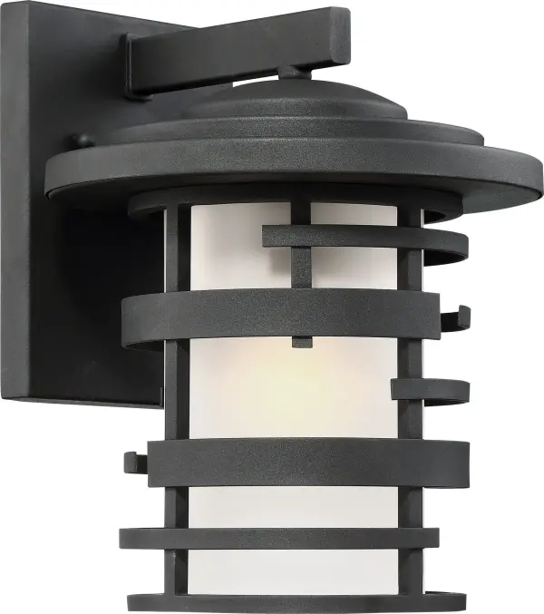 Lansing 12" Outdoor Wall Lantern with Etched Glass - Image 2