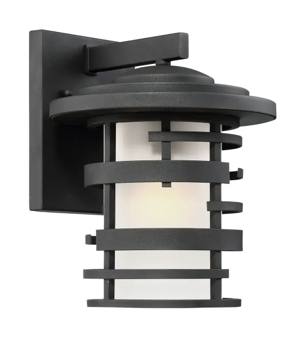 Lansing 12" Outdoor Wall Lantern with Etched Glass - Image 3