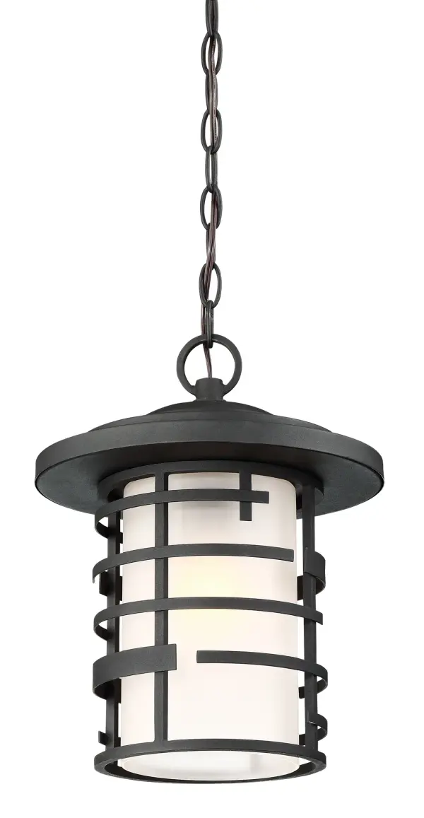 Lansing Outdoor Hanging Lantern with Etched Glass - Image 3