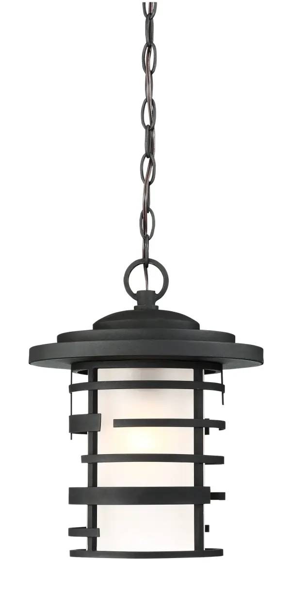 Lansing Outdoor Hanging Lantern with Etched Glass - Image 5