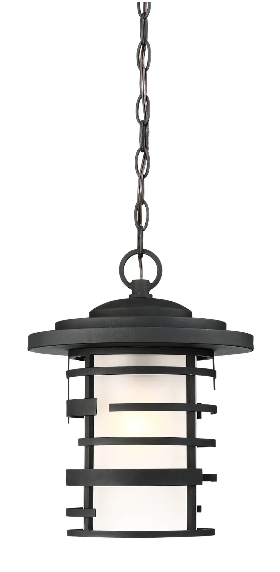 Lansing Outdoor Hanging Lantern with Etched Glass - Image 5