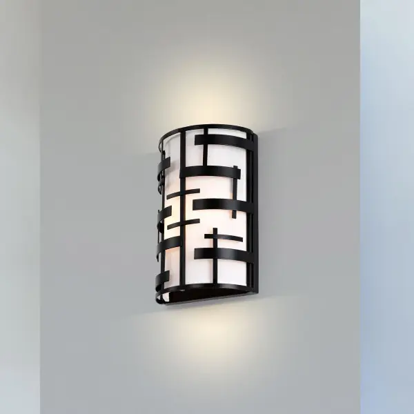 Lansing 2-Light Wall Sconce with White Fabric Shade - Image 13