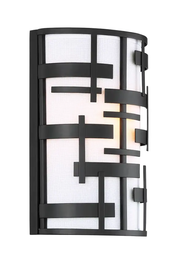 Lansing 2-Light Wall Sconce with White Fabric Shade - Image 3