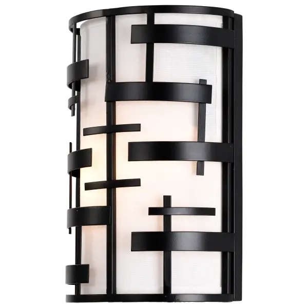 Lansing 2-Light Wall Sconce with White Fabric Shade - Image 8