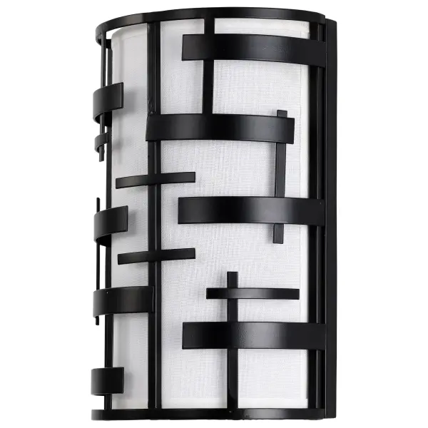 Lansing 2-Light Wall Sconce with White Fabric Shade - Image 10