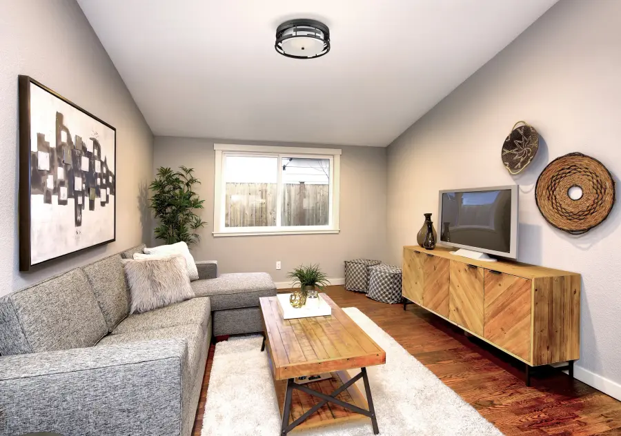 Lansing 3-Light Flush Mount with White Fabric Shade - Image 6